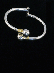 Two Toned Ball Bangle