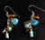 Turquoise and Amber Earrings