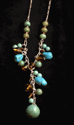 Turquoise and Amber Necklace